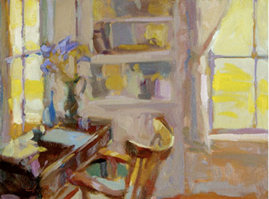 Colin Page, writing desk painting