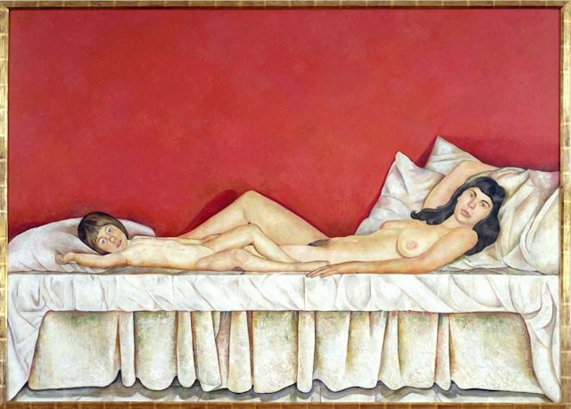 Roman Afternoon2, 1977, oil on wood panel, 48 1/4 x 68 1/4 inches