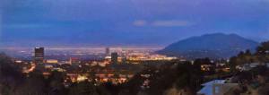 View from Mulholland, 2012 23" x 65" o/canvas courtesy Winfield Gallery
