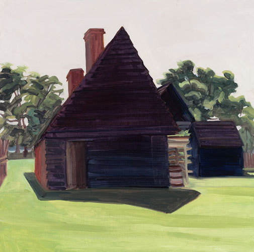 Black House and Shadow, oil on panel, 11" x 19", 2012. Courtesy of George Billis Gallery