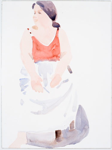 White Skirt, 2007, Watercolor, 14” X 10”