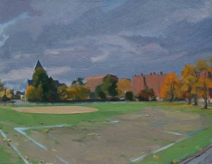 Cambridge Commons, Fall, 20x26, oil on canvas, 2009