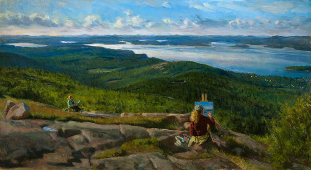 The Porcupines From Cadillac, oil on linen, 28" x 42"