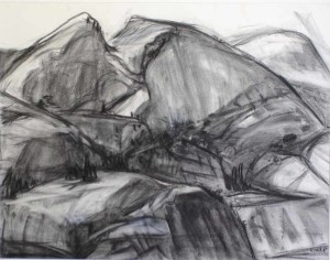 High Country Domes charcoal 22 X 29 inches