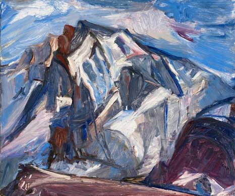 Snowy Peaks above Tioga Pass oil on board 22x30 inches 2010