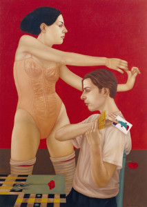 The Red Wall, 1999, 39 x 28 in, oil on linen