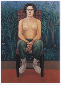 The Red Ribbon, 1998, 39 x 28 in, oil on linen