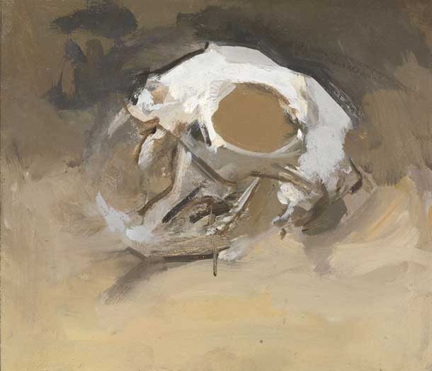 Cat Skull, 2012, 6 x 7 inches