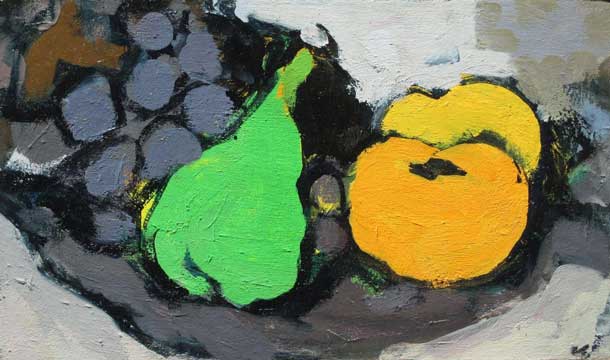 After Braque, still-life, 2014, 5 x 8 inches