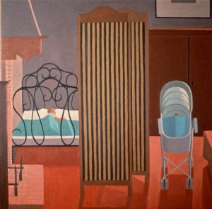 Quiet Time, 1991, 28x28", oil on canvas