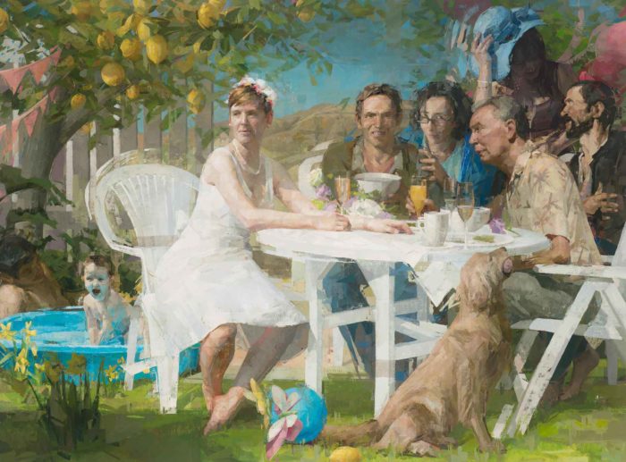 Brunch, 2016 Oil on linen, 52" x 70"