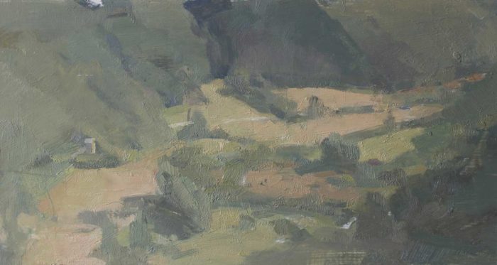 Valley From Civita, 8 x 16" 2016